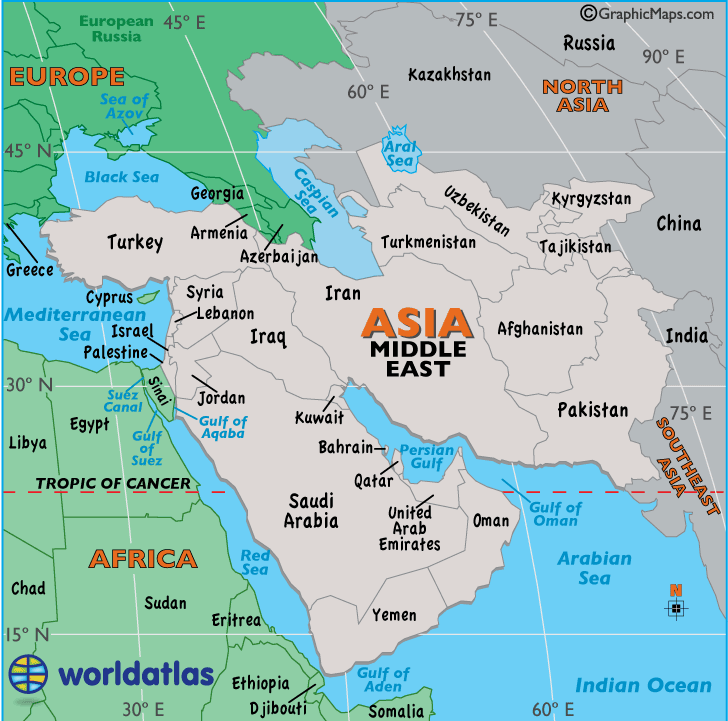 Map of the Middle East